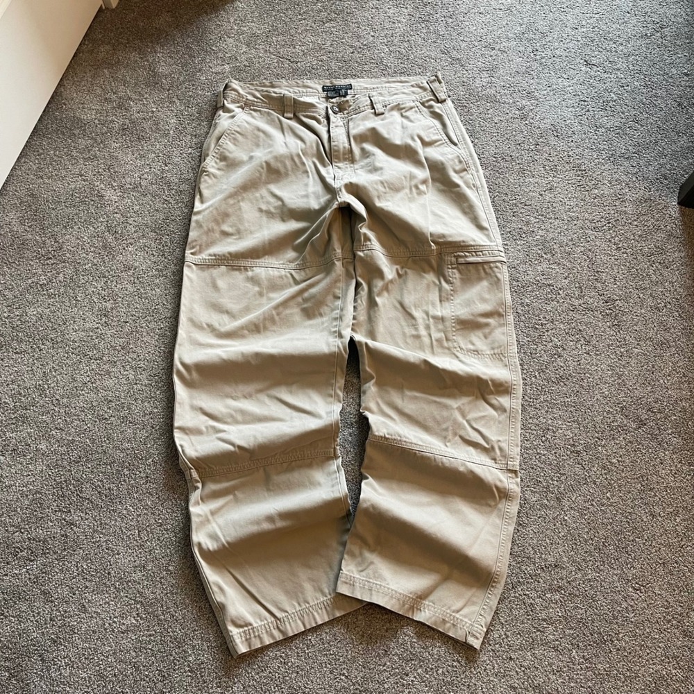 Mens Royal Robbins Outdoor Travel Pants 36x30 Khaki Tan Excellent Utility Canvas